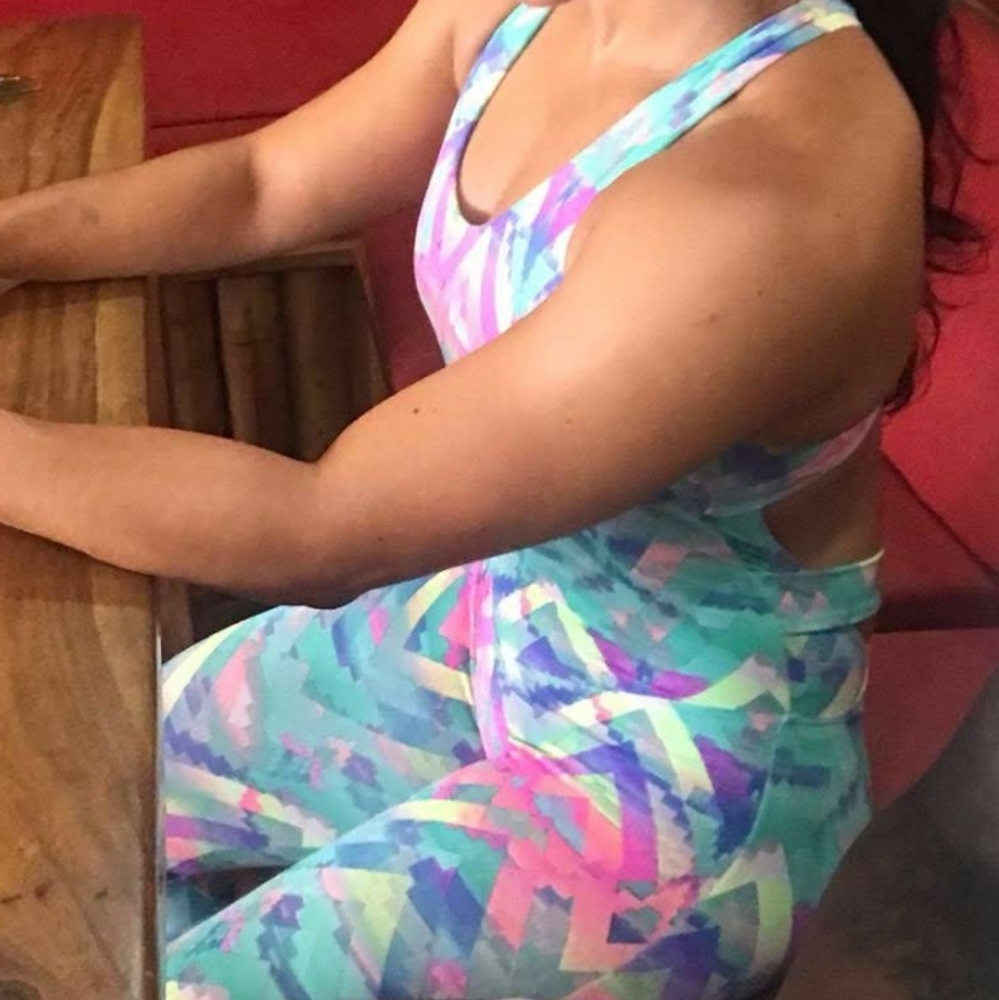 Colorful fitness jumpsuit